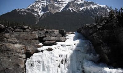 Frozen Athabasca Falls, Jasper, Alberta