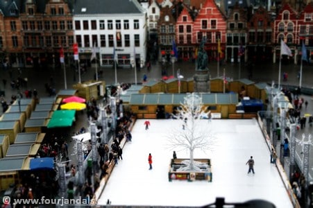 Ice Skating at Christmas Markets in Bruge
