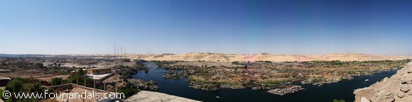 Nile Panorama in Aswan Egypt