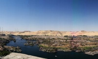 The River Nile Panorama in Aswan Egypt