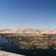 The River Nile Panorama in Aswan Egypt