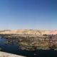 The River Nile Panorama in Aswan Egypt