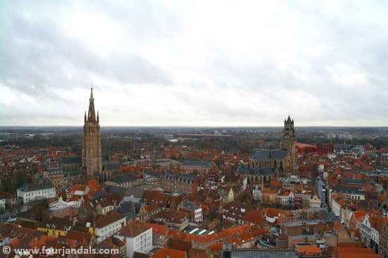 View from the Bruges Belfry Tower