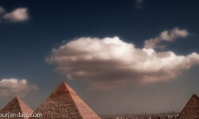 Empty Pyramids of Giza Cairo Egypt