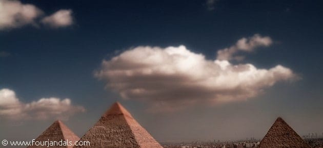 Empty Pyramids of Giza Cairo Egypt