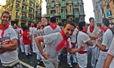 Running with the Bulls in Pamplona