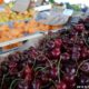 Fresh cherries in La Spezia