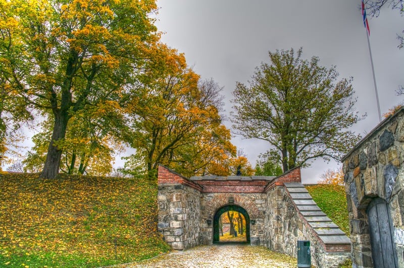 Akershaus Castle in Autumn Oslo Norway