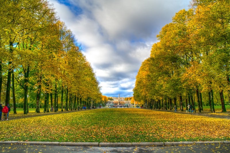Vigeland Park Autumn Colours Oslo