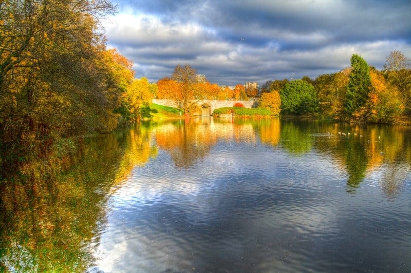 Vigeland Park Statue Bridge Oslo Autumn