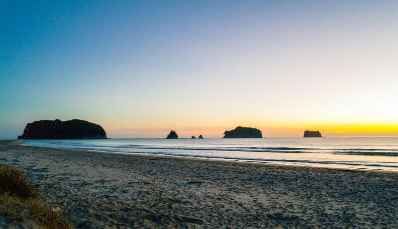 Whangamata Beach, Coromandel Peninsula, New Zealand, Sunrise