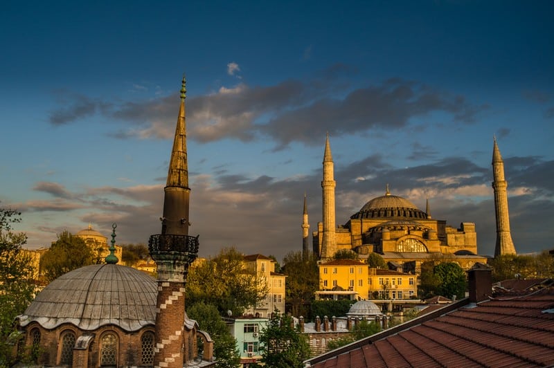 Blue Mosque Sunset Istanbul