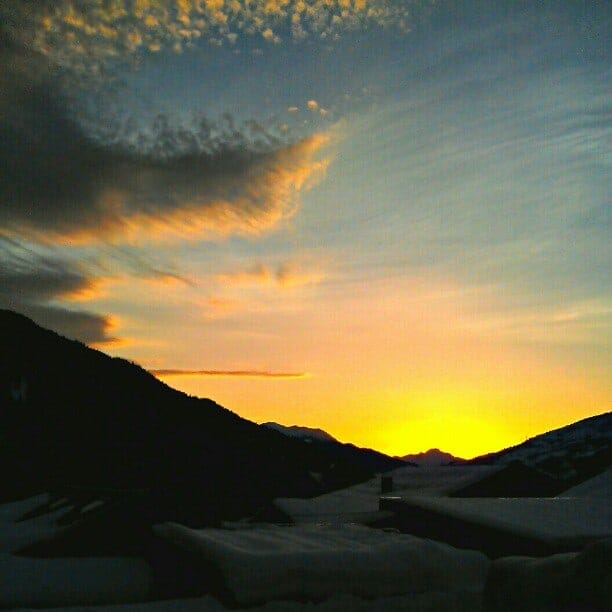 Sunset in the French Alps, La Rosiere