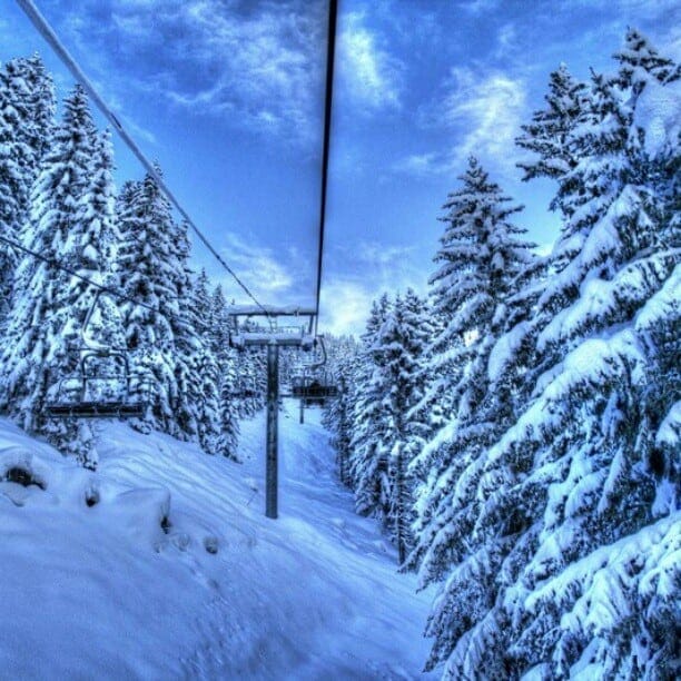 White Christmas in La Rosiere, France