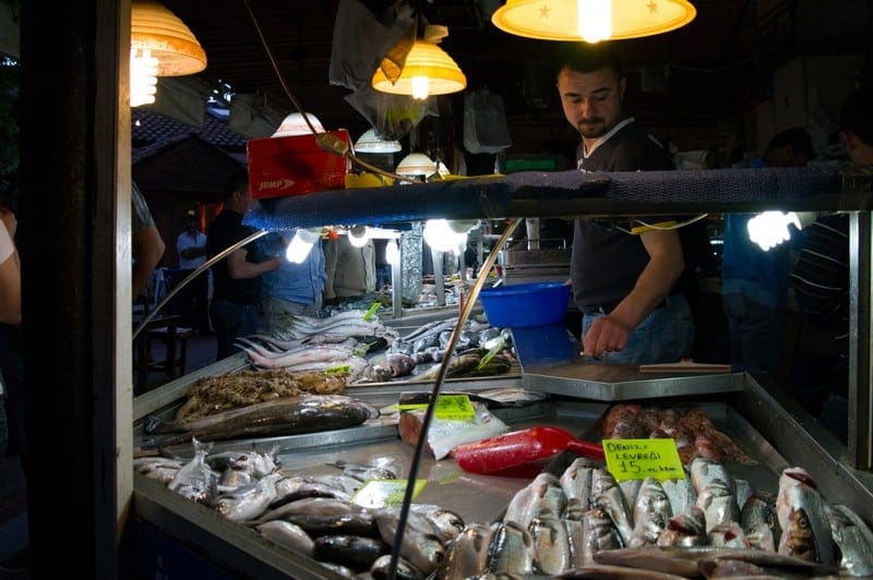 Devouring seafood at the Fethiye Fish Market 54 Fethiye Restaurants