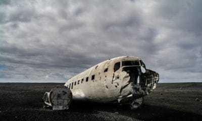 Plane Crash on Solheimajokull Beach near Vik