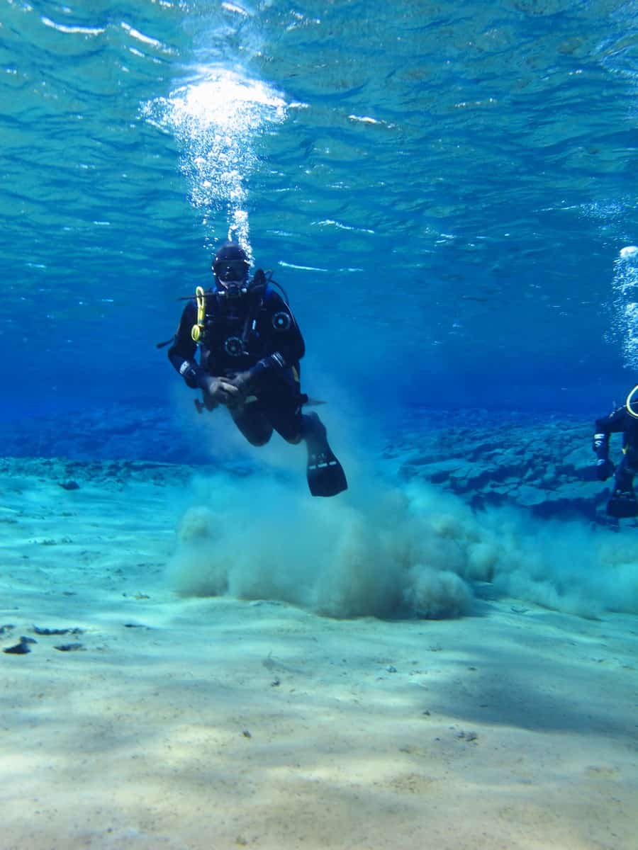 Cole Scuba diving in Iceland with Dive.is