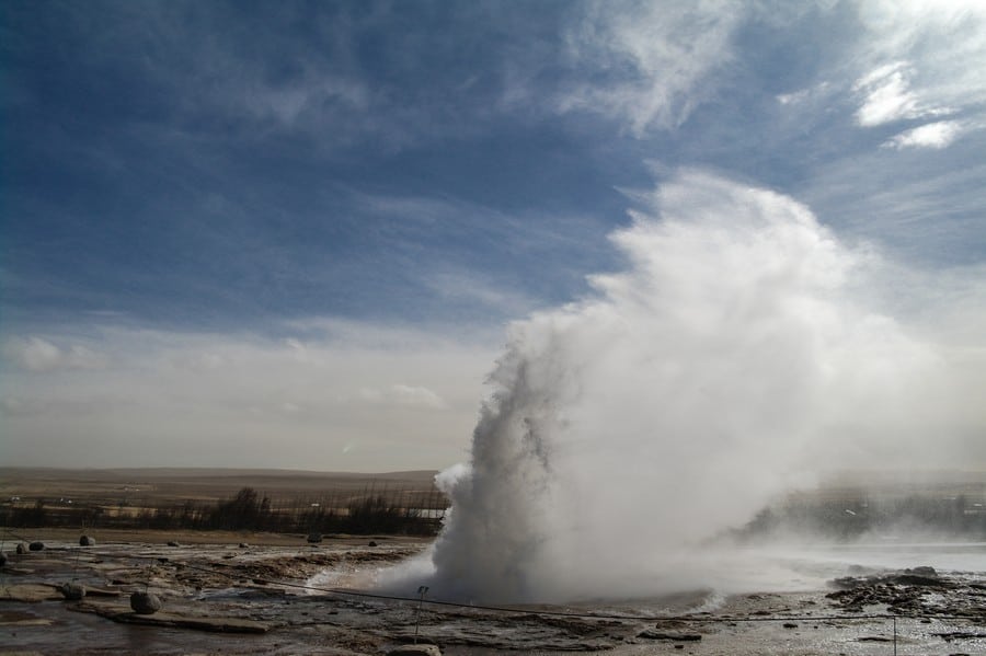 Visiting Geysir during Self Drive the Golden Circle in One Day in Iceland