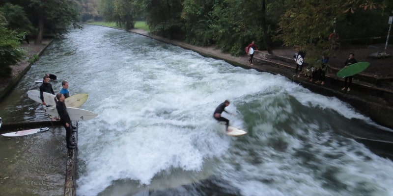 River surfing in Munich