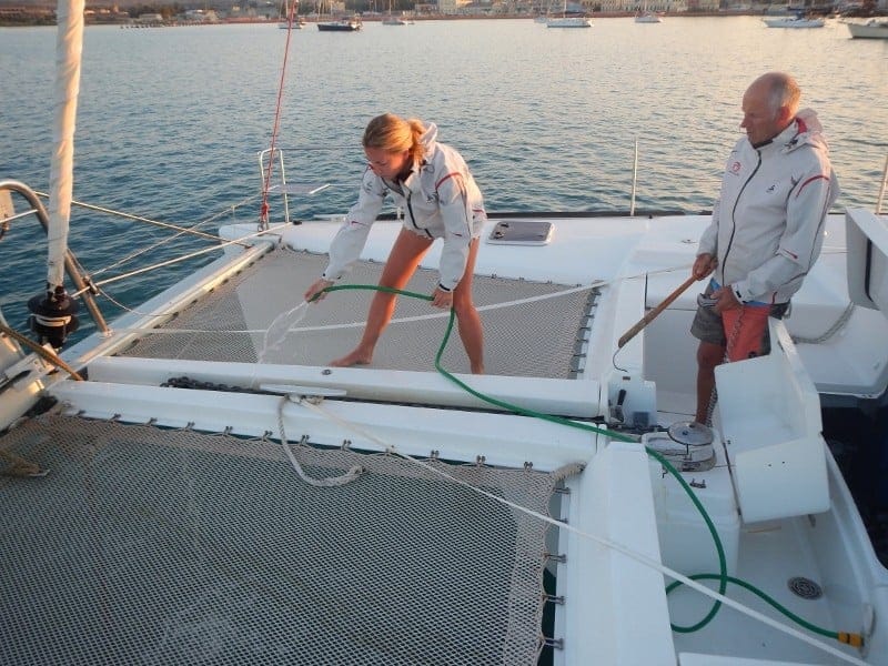 Sicily washing the chain