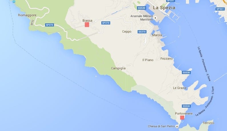 We walked from Biassa to Porto Venere, via Campiglia