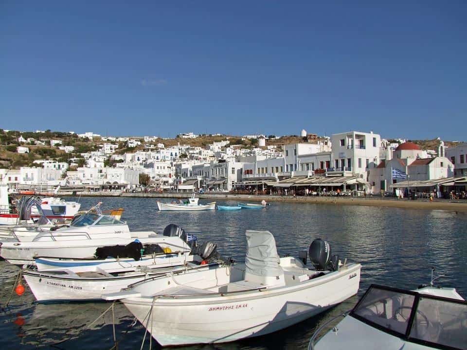Boats, Mykonos, Greece, Cyclades, Greek Island, White