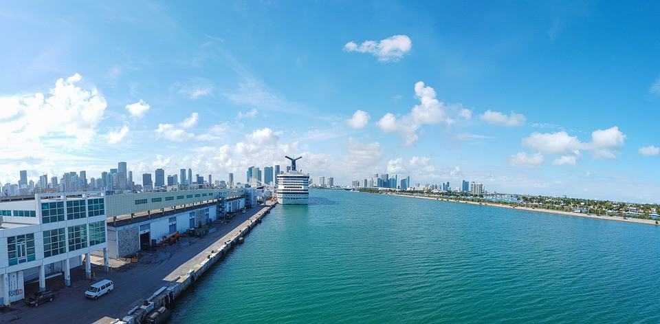 Miami, Cruise, Port, Florida, Ship, Skyline, Travel