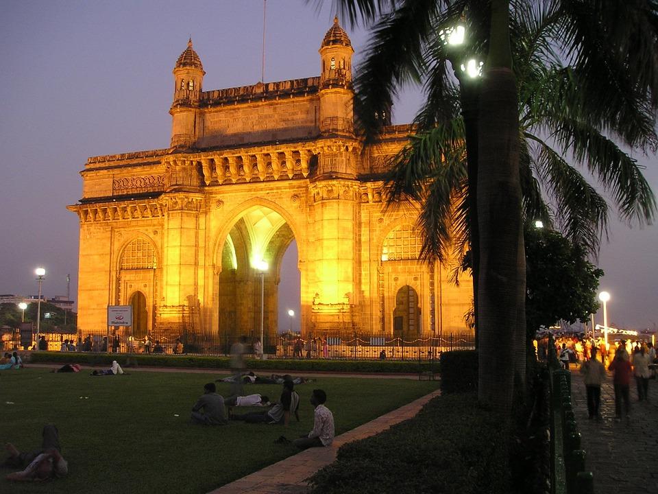 India, Mumbai, Bombay, Goal, Building, Night Photograph