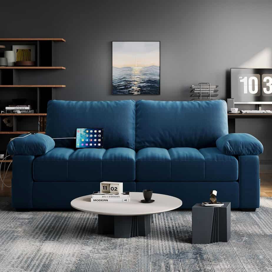 Choosing the Right Sofa for Your Airbnb: Yaheetech Velvet Upholstered Loveseat Sofa Bed 3 Sofa for Your Airbnb