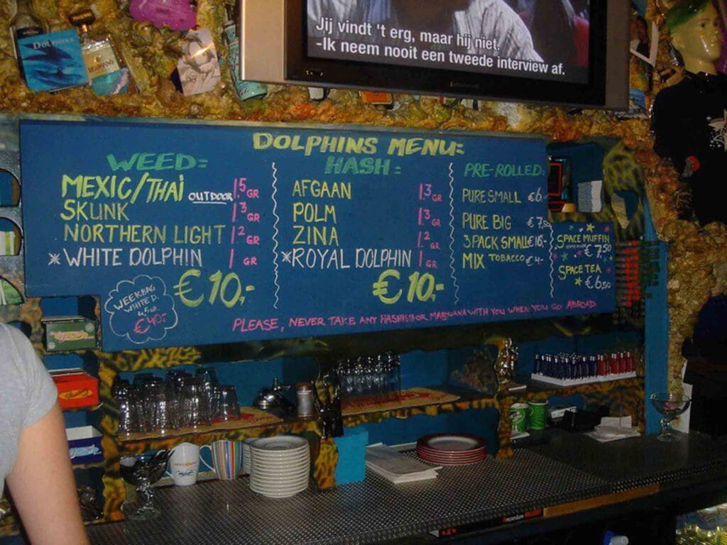 Amsterdam Coffeeshop menu 2 min